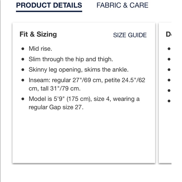 Mid rise jeans from GAP - Picture 6 of 6